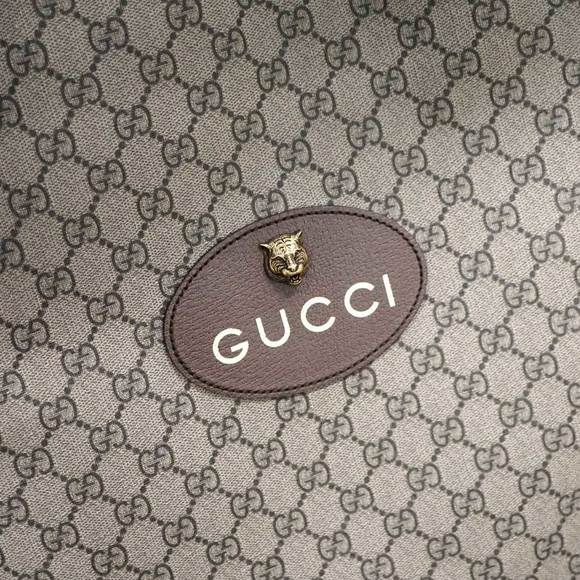 Gucci Drawstring Backpack GG Pattern Canvas Leather Yellow - Picture 10 of 13